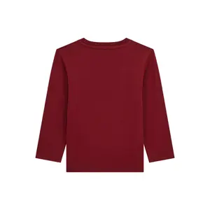 Baby boy long sleeve round neck cotton t-shirt Guess image-1