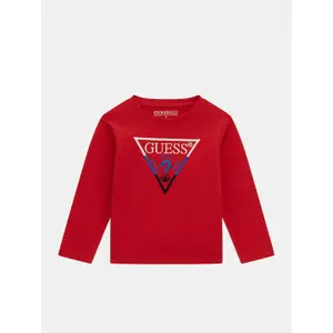 T-shirt round neck long sleeves child Guess image-0