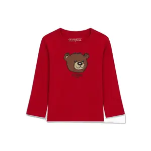 Long-sleeved cotton T-shirt for baby boys Guess image-0