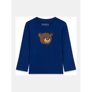 Long sleeve logo T-shirt for kids Guess image-0