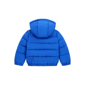 Hooded puffer jacket with long sleeves for baby boy Guess image-1