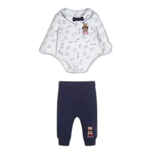 Baby boy long sleeve romper + jogging suit Guess image-0