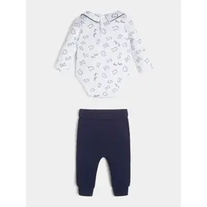 Baby boy long sleeve romper + jogging suit Guess image-1