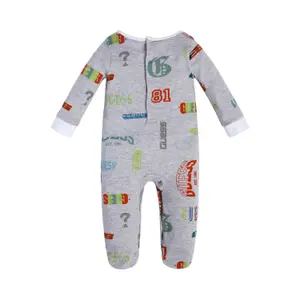 Organic cotton romper printed interlock baby boy Guess image-3