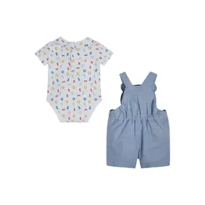 Set body + salopette short jersey bébé garçon Guess Oxford image-1