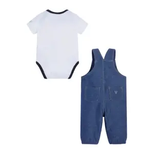 Zusammen body + salopette jersey bébé garçon Guess image-1