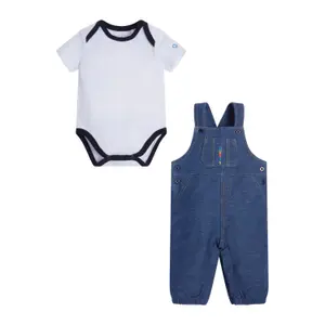 Zusammen body + salopette jersey bébé garçon Guess image-0