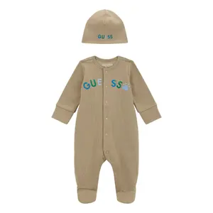Baby girl dungaree and hat set Guess image-0