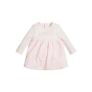 Dress with chenille long sleeves baby girl Guess image-0