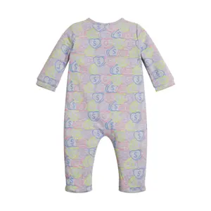 Brushed baby girl romper Guess Interlock Overall image-1