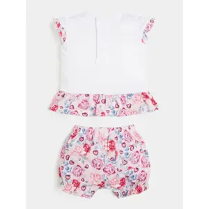 Baby girl headband + t-shirt + shorts set Guess image-1