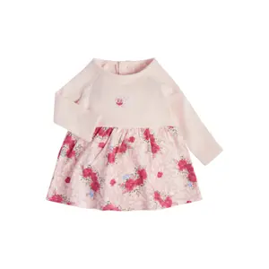 Baby girl long-sleeve bodysuit dress Guess image-0