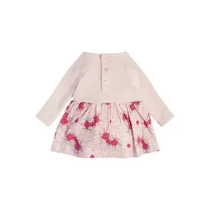 Baby girl long-sleeve bodysuit dress Guess image-1