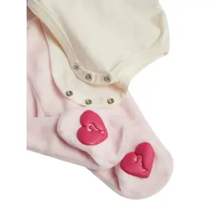 Baby girl long-sleeved bodysuit + chenille pants set Guess image-2