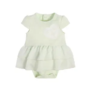 Dress body avec empiècement en mousseline bébé fille Guess image-0