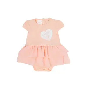Dress body avec empiècement en mousseline bébé fille Guess image-0