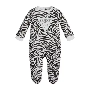Baby girl interlock printed romper Guess image-0