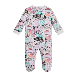 Baby girl interlock printed romper Guess image-1