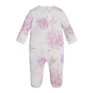 Baby girl interlock printed romper Guess image-1