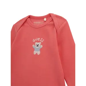 Ribbed long sleeve bodysuit baby girl Guess (x3) image-3