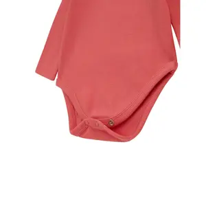 Ribbed long sleeve bodysuit baby girl Guess (x3) image-2