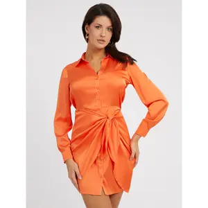 Vestido camisero de manga larga poly femme Guess Es Alya image-1