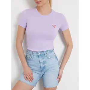 T-shirt round neck woman Guess Mini Triangle image-4