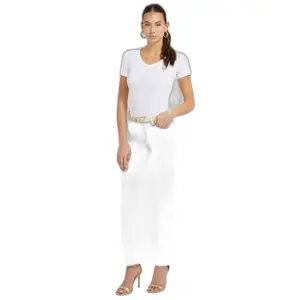 Camiseta de mujer con cuello de pico Guess Mini Triangle image-1