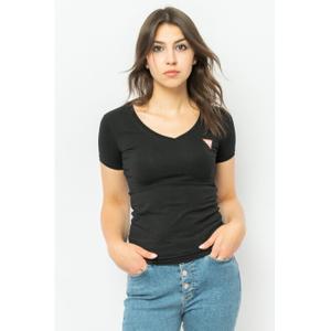 Camiseta de mujer con cuello de pico Guess Mini Triangle image-2