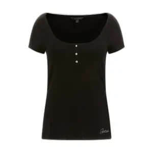 Camiseta de mujer Guess Karlee Jewel Btn Henley image-0