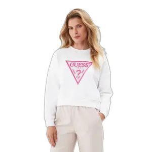 Camisola de gola redonda com triângulo em lurex para mulher Guess image-1