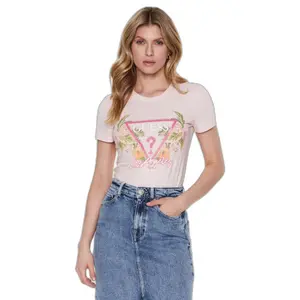 T-shirt femme Guess Triangle Flower image-0