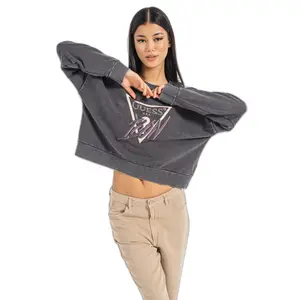 Sweatshirt med rund hals i bomuld til kvinder Guess Icon image-1