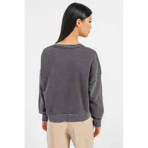 Sweatshirt med rund hals i bomuld til kvinder Guess Icon image-2