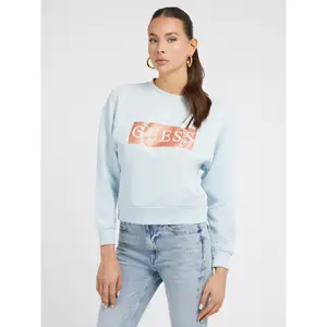 Sweatshirt Rundhalsausschnitt Frau Guess Round Logo image-2