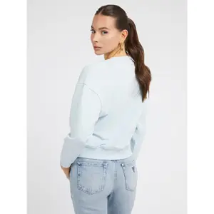 Sweatshirt Rundhalsausschnitt Frau Guess Round Logo image-3