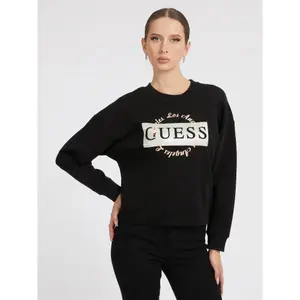 Sweatshirt Rundhalsausschnitt Frau Guess Round Logo image-2