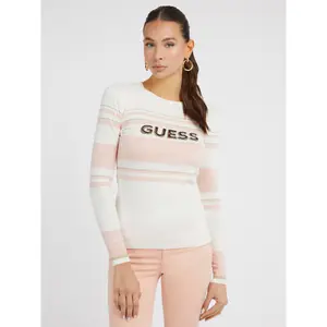 Women's round neck knitted sweater Guess Ada Logo image-1