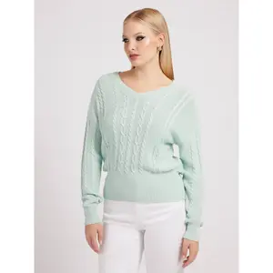 Bomuldstrøje med v-hals til kvinder Guess Carole image-2