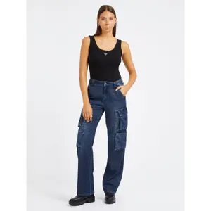 Camiseta de tirantes mujer Guess Triangle Bling Rib image-1