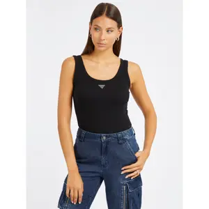 Camiseta de tirantes mujer Guess Triangle Bling Rib image-2