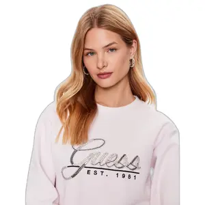 Dames sweatshirt met ronde hals Guess Script image-3