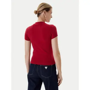 T-shirt básico de gola alta para mulher Guess All Over 4g image-2