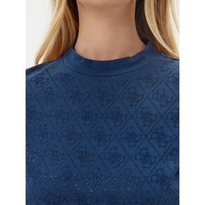 T-shirt básico de gola alta para mulher Guess All Over 4g image-4