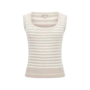 Damski t-shirt w paski mixowane Guess Marti image-0