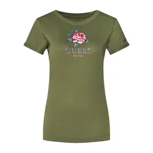 T-shirt femme Guess Glittery Rose image-0