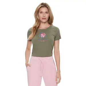 T-shirt femme Guess Glittery Rose image-1