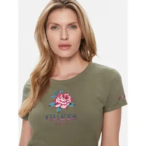 T-shirt femme Guess Glittery Rose image-4