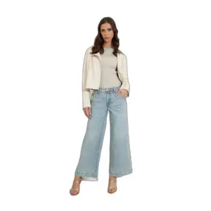 Dames crop jeans met wijde pijpen Guess Zoya image-2