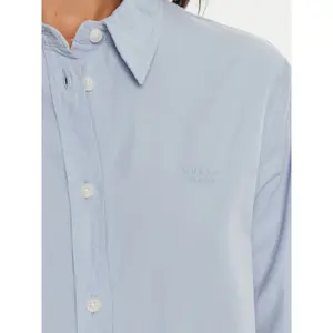 Camisa de manga larga con logo bordado para mujer Guess image-4